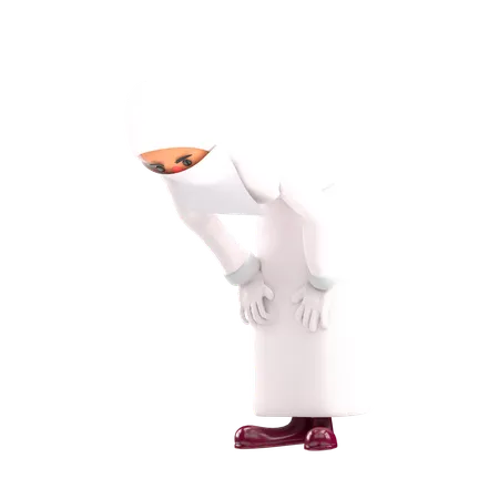 Muslim Woman Doing Praying  3D Illustration