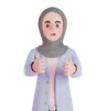 Muslim woman giving thumbs up