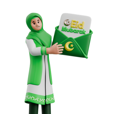 레바란 인사를 하는 무슬림 여성  3D Icon