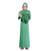 Muslim woman showing thumb up