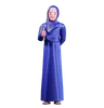 Muslim woman showing thumb up