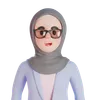 Muslim woman wearing  glasses