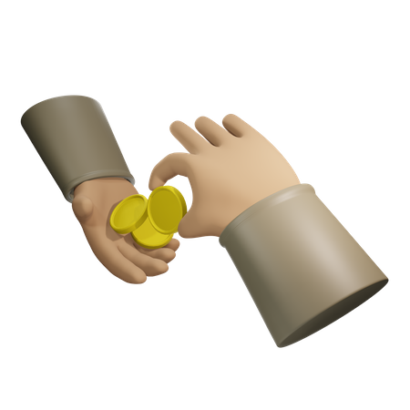 Muslim Zakat Donation  3D Illustration