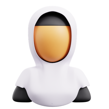 Muslimah avatar  3D Icon