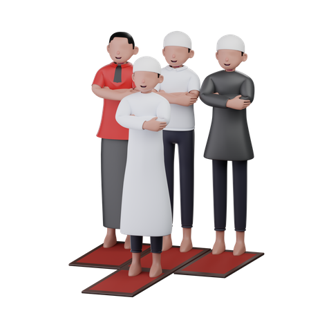 Muslime beten  3D Icon