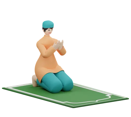 Muslimisches Gebet  3D Illustration