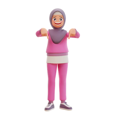 Muslimische Frau  3D Illustration