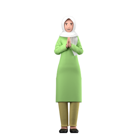 Muslimische Frau  3D Illustration