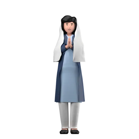 Muslimische Frau  3D Illustration