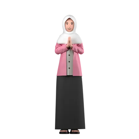 Muslimische Frau  3D Illustration