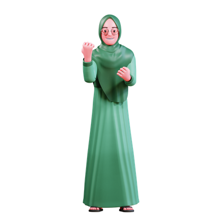 Muslimische Frau  3D Illustration