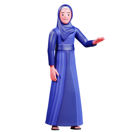 Muslimische Frau  3D Illustration