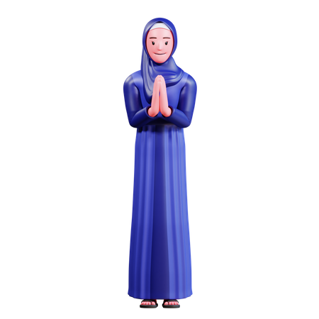 Muslimische Frau betet  3D Illustration