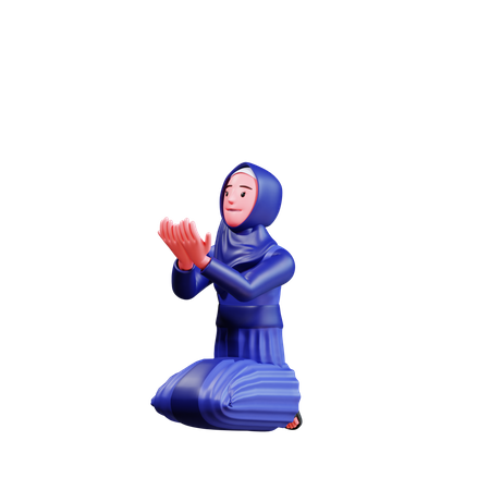 Muslimische Frau betet  3D Illustration