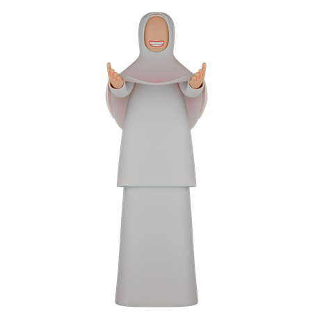 Muslimische Frau betet  3D Illustration