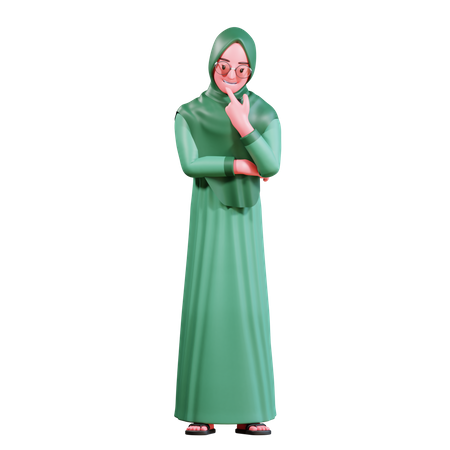 Muslimische Frauen verwirren  3D Illustration