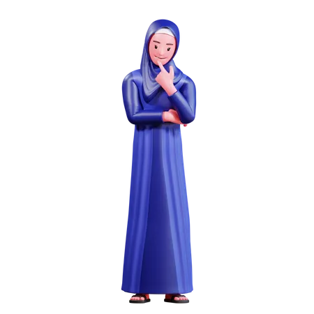 Muslimische Frauen verwirren  3D Illustration