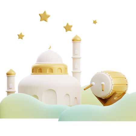 Muslimische Moschee  3D Illustration