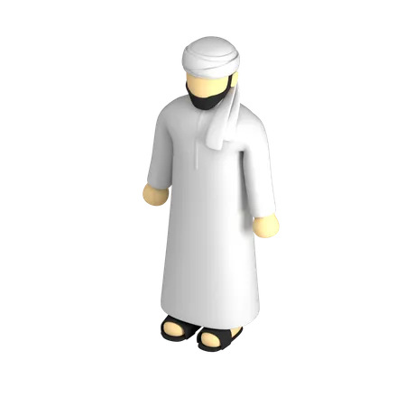 Muslimische Person  3D Illustration