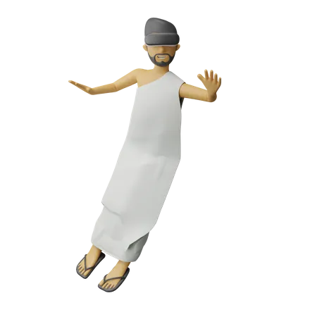 Hadsch Und Umrah Charaktere Sowie Virtueller Hadsch 3D Illustration