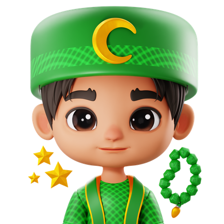 Muslimischer Avatar  3D Icon