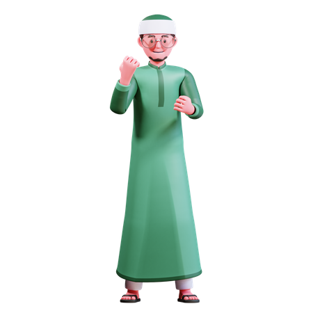 Muslimischer Junge  3D Illustration