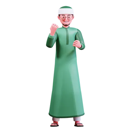 Muslimischer Junge  3D Illustration