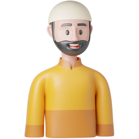 Muslimischer Mann  3D Icon