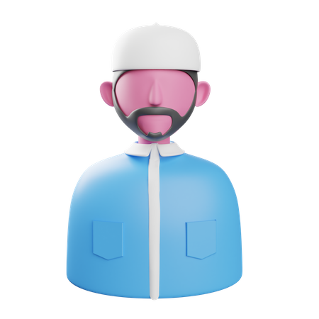 Muslimischer Mann  3D Illustration