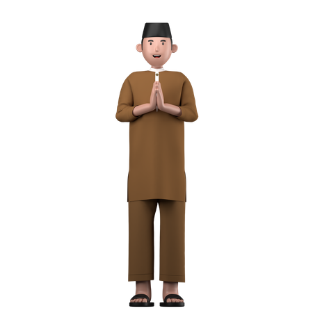 Muslimischer Mann  3D Icon