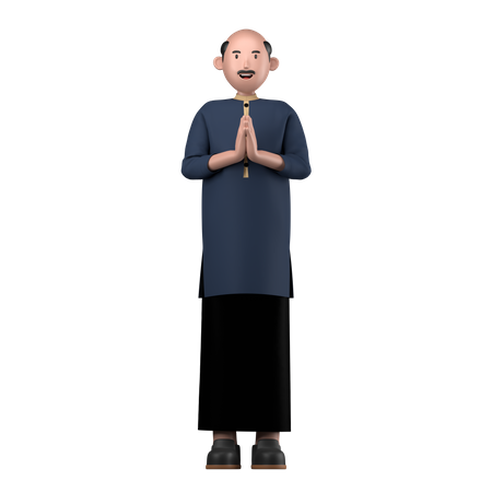 Muslimischer Mann  3D Icon