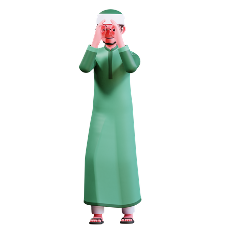 Muslimischer Mann  3D Illustration