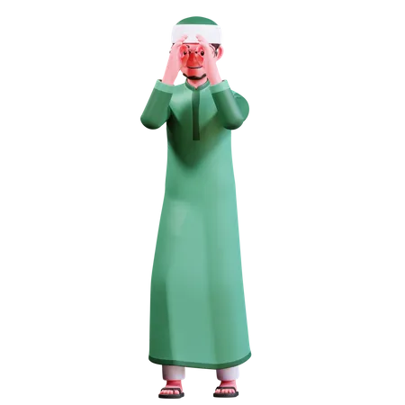 Muslimischer Mann  3D Illustration