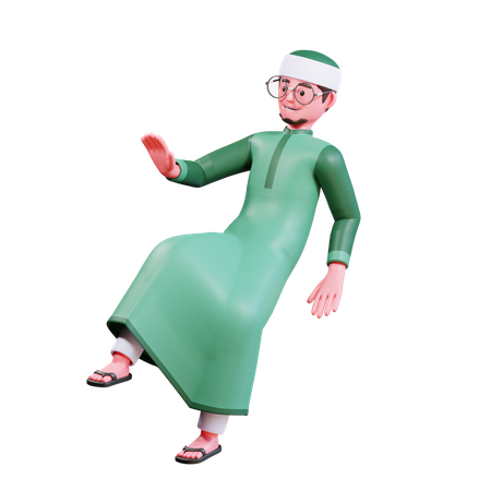 Muslimischer Mann  3D Illustration