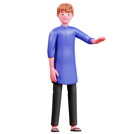 Muslimischer Mann  3D Illustration