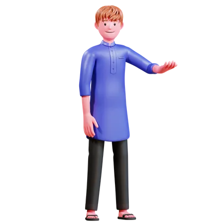 Muslimischer Mann  3D Illustration