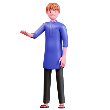 Muslimischer Mann  3D Illustration