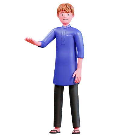 Muslimischer Mann  3D Illustration