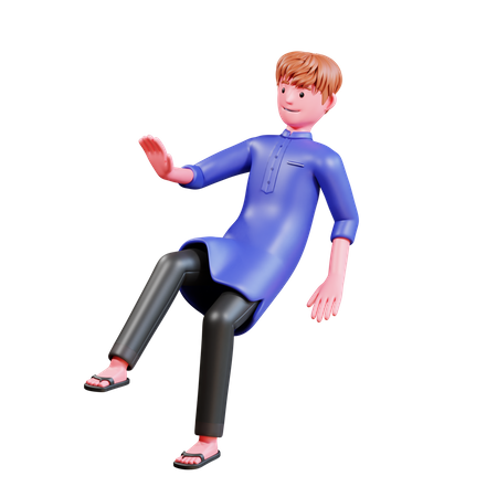 Muslimischer Mann  3D Illustration