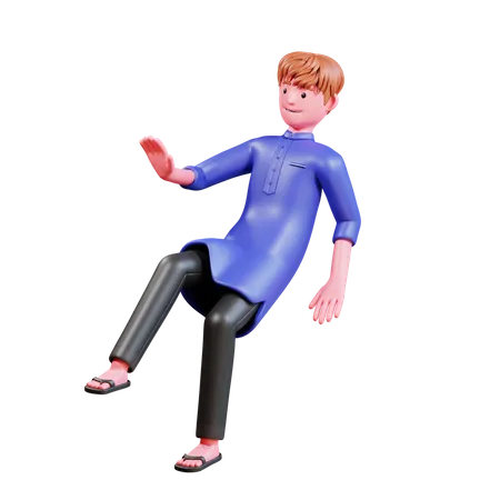 Muslimischer Mann  3D Illustration