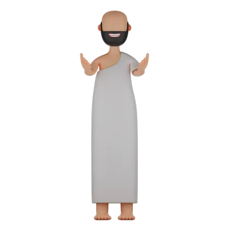 Muslimischer Mann betet  3D Illustration