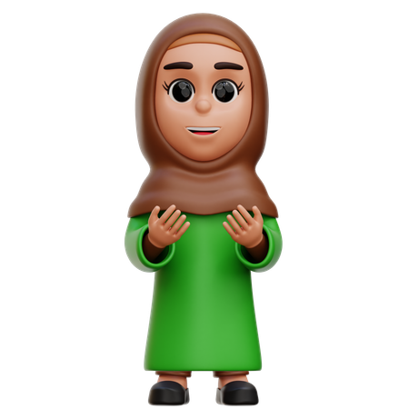 Muslimisches Mädchen  3D Icon