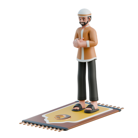 Muslims are praying  3D Icon