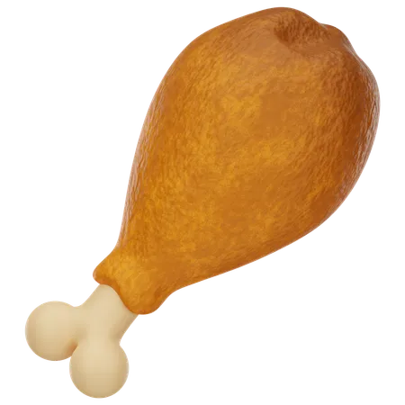 Muslo de pollo  3D Icon