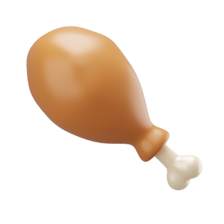 Muslo de pollo  3D Icon