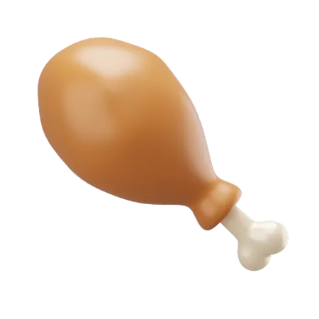 Muslo de pollo  3D Icon