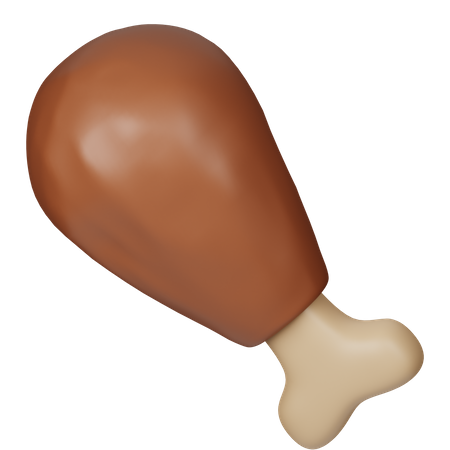 Muslo de pollo  3D Icon