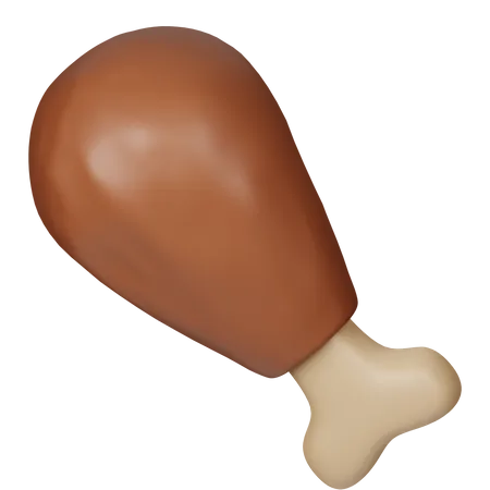 Muslo de pollo  3D Icon