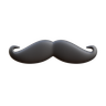 mustache 3d logo