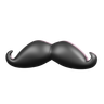 mustache 3d logo